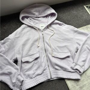 Aerie Lavender Zip-Up Hoodie